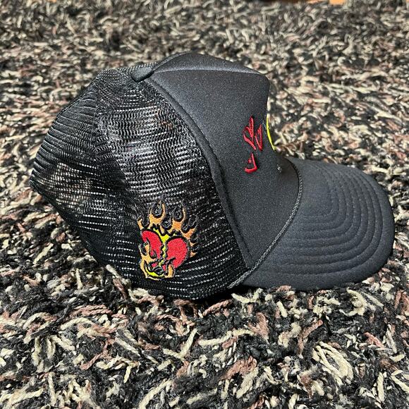 Rod Wave Smiley Face "Love 4 My Fans" Trucker Hat Summer Black SnapBack New - Picture 3 of 9